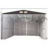 Garage métal anthracite double portes 19,61m² + Ancrage X-METAL