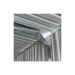 Garage métal anthracite double portes 19,61m² + Ancrage X-METAL