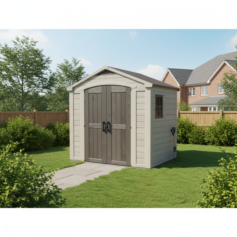 Keter abri de jardin en résine Sydney 4,41m² + Plancher inclus