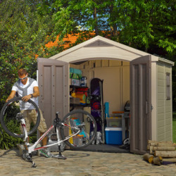 Keter abri de jardin en résine Sydney 4,41m² + Plancher inclus