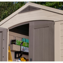 Keter abri de jardin en résine Sydney 4,41m² + Plancher inclus