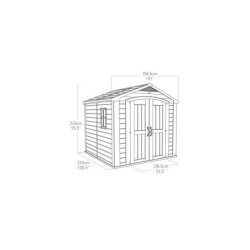 Abri de jardin Sydney 6,32m² en résine + Plancher Keter