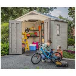 Abri de jardin Sydney 6,32m² en résine + Plancher Keter