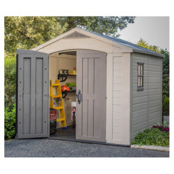 Abri de jardin Sydney 6,32m² en résine + Plancher Keter