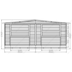 Chalet commerçant pliable 532x237cm en bois massif Gardy Shelter