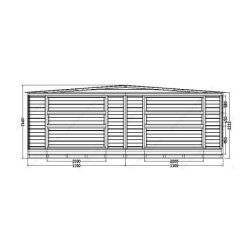 Chalet commercant pliable en bois massif 660x237cm Gardy Shelter