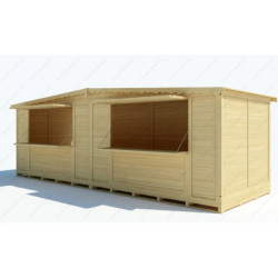 Chalet commercant pliable en bois massif 660x237cm Gardy Shelter