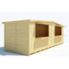 Chalet commercant pliable en bois massif 660x237cm Gardy Shelter
