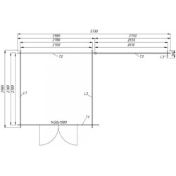 Abri bois toit plat 9m² 40mm + Terrasse couverte 9m² Gardy Shelter