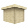 Abri en bois brut à toit plat 7,5m² - Madriers 28mm Gardy Shelter
