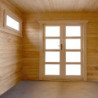 Chalet en bois massif 28mm de 9m² à toit plat - Gardy Shelter
