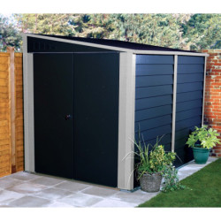 Garage à motos en métal anthracite 5,3m² Titan 960 - TRIMETALS