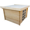 Abri en bois massif 9m²à toit plat - madriers 40mm Gardy Shelter
