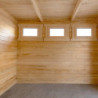 Abri en bois massif 9m²à toit plat - madriers 40mm Gardy Shelter