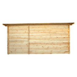 Abri en bois avec cloison de 15m² - madriers 28mm Gardy Shelter