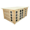 Abri en bois avec cloison de 15m² - madriers 28mm Gardy Shelter
