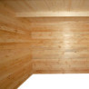 Abri 15m² en bois massif 28mm Traité - avec cloison Gardy Shelter