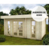 Chalet en bois massif 40mm 15m² cloisonné + lumineux Gardy Shelter