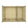 Chalet en bois massif 40mm 15m² cloisonné + lumineux Gardy Shelter