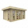 Chalet en bois massif 40mm 15m² cloisonné + lumineux Gardy Shelter
