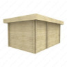Chalet en bois massif 40mm 15m² cloisonné + lumineux Gardy Shelter