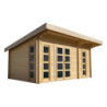 Chalet de jardin en bois 19,25m² cloisonné 40mm Gardy Shelter