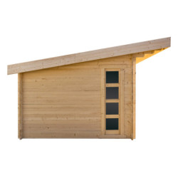 Chalet de jardin en bois 19,25m² cloisonné 40mm Gardy Shelter