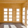 Chalet de jardin en bois 19,25m² cloisonné 40mm Gardy Shelter