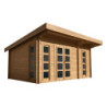 Abri bois massif 19,25m² avec cloison traité 40mm Gardy Shelter