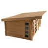 Abri bois massif 19,25m² avec cloison traité 40mm Gardy Shelter