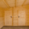 Abri bois massif 19,25m² avec cloison traité 40mm Gardy Shelter