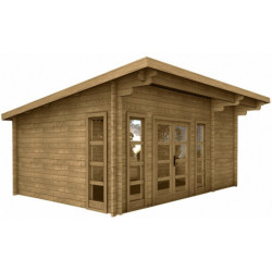 Abri monopente 22m² en bois massif traité 40mm Gardy Shelter
