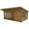 Abri monopente 22m² en bois massif traité 40mm Gardy Shelter