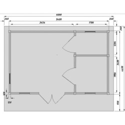 Chalet en bois massif 19m² Isolation madriers 100mm Gardy Shelter