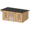 Abri en bois traité marron 19m² Parois 100mm Gardy Shelter