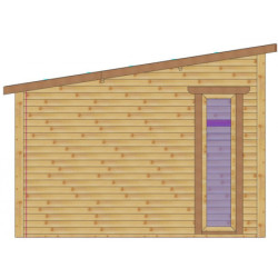 Abri en bois traité marron 19m² Parois 100mm Gardy Shelter
