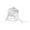 Cabane pour enfants en bois MAX 340x180x283cm AXI