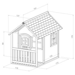 Cabane pour enfants en bois ALEX 118x172x174cm AXI