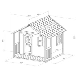 Cabane pour enfants en bois MILAN 180x180x175cm AXI