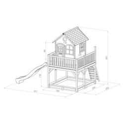 Cabane pour enfants en bois LIAM sans balançoire 118x120x174cm AXI