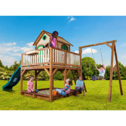 Cabane pour enfants en bois LIAM avec 1 balançoire 118x120x174cm AXI