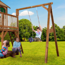 Cabane pour enfants en bois LIAM avec 1 balançoire 118x120x174cm AXI
