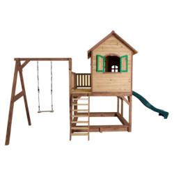 Cabane pour enfants en bois LIAM avec 1 balançoire 118x120x174cm AXI