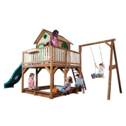 Cabane pour enfants en bois LIAM avec 1 balançoire 118x120x174cm AXI
