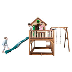 Cabane pour enfants en bois LIAM avec 1 balançoire 118x120x174cm AXI