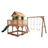 Cabane pour enfants en bois LIAM avec 2 balançoires 118x120x174cm AXI