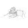 Cabane pour enfants en bois LIAM avec 2 balançoires 118x120x174cm AXI