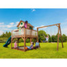 Cabane pour enfants en bois LIAM avec 2 balançoires 118x120x174cm AXI
