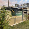 Carport en alu anthracite 3x5,05m + Toit polycarbonate 6mm X-METAL