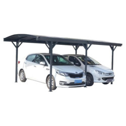 Carport en alu anthracite 3x5,76m et polycarbonate 6mm X-METAL
